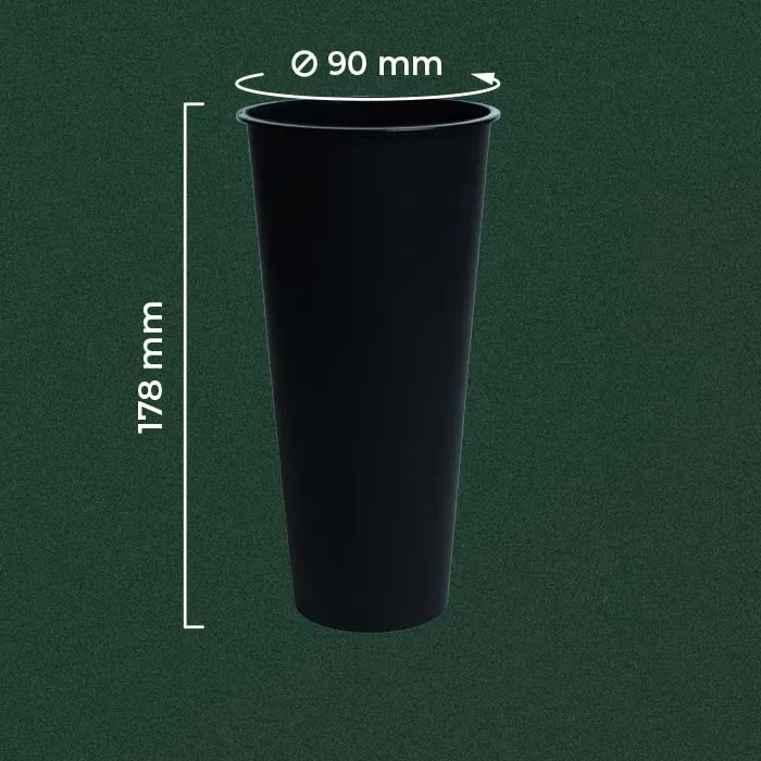 Gelas Hitam Doff 700ml | Wingoh Albindo Tangerang