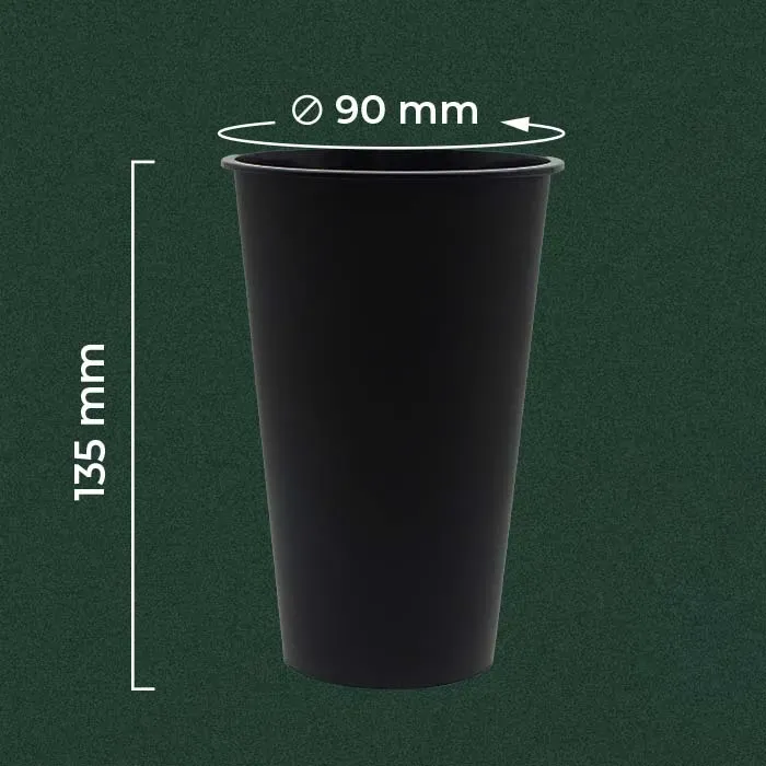 Gelas Hitam Doff 500ml | Wingoh Albindo Tangerang