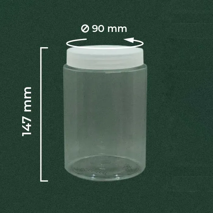 Plastic Jar 1000ml Heavy-Wall | Wingoh Albindo