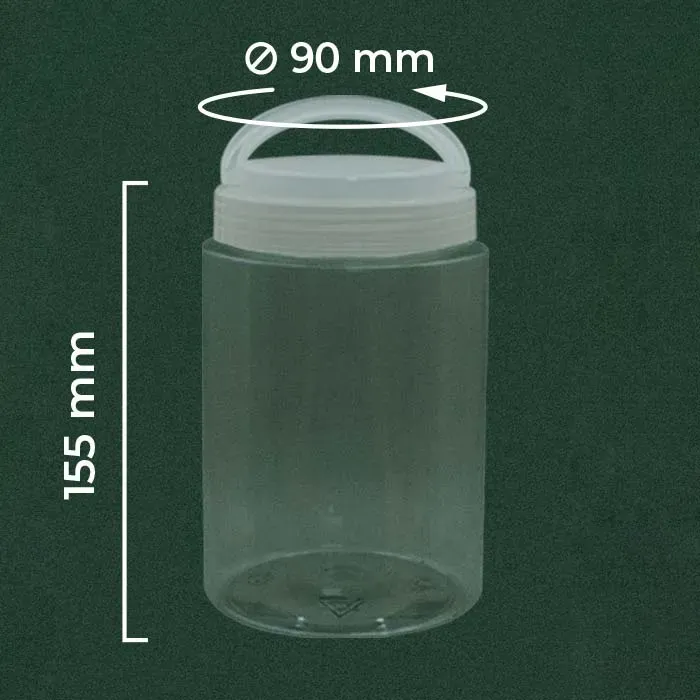 Jar with Handle 1000ml Baker | Wingoh Albindo
